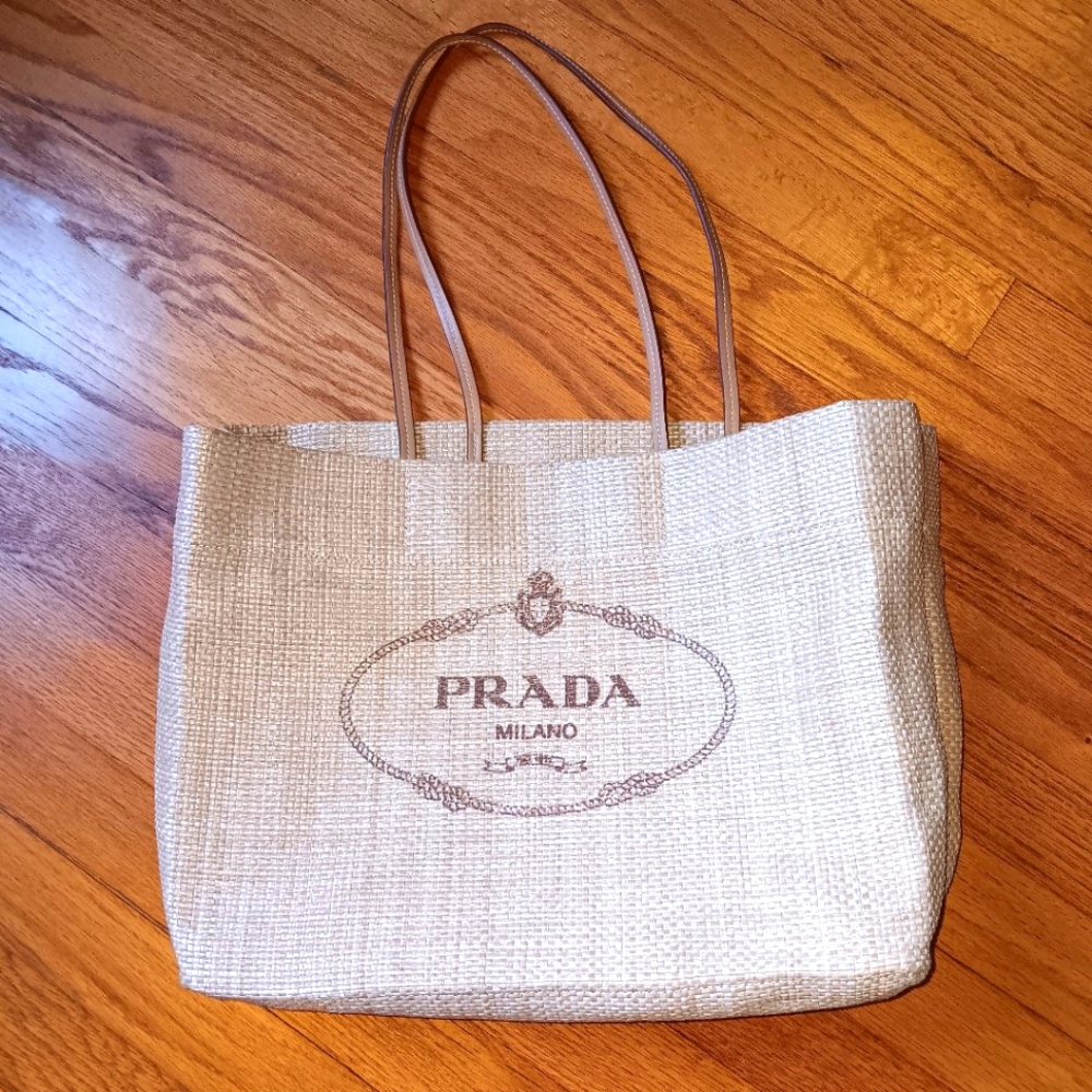 🏖 Prada Raffia Beach Tote ⛱️